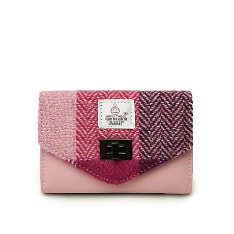 Product Image for Celtic Tweed Purse | Fuchsia Tartan Harris Tweed Ladies Clasp Purse