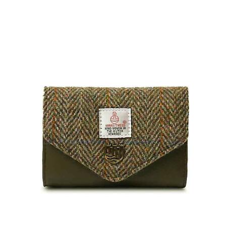 Product Image for Celtic Tweed Purse | Chestnut Herringbone Harris Tweed Ladies Clasp Purse