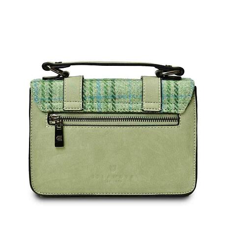 Alternate Image 2 for Celtic Tweed Handbag | Mint Check Harris Tweed Mini Satchel