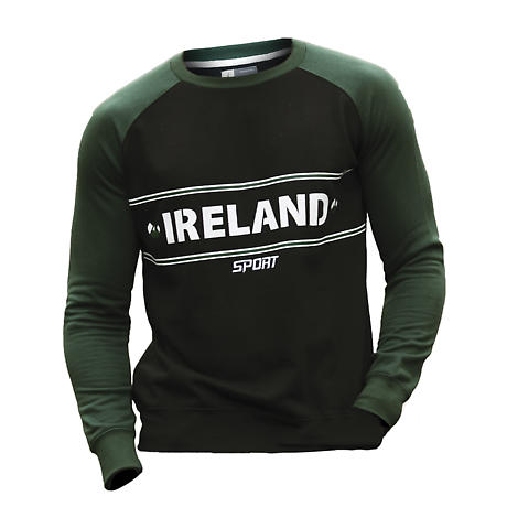 Irish Sweatshirt | Green & Black Ireland Sport Crew Neck Sweatshirt
