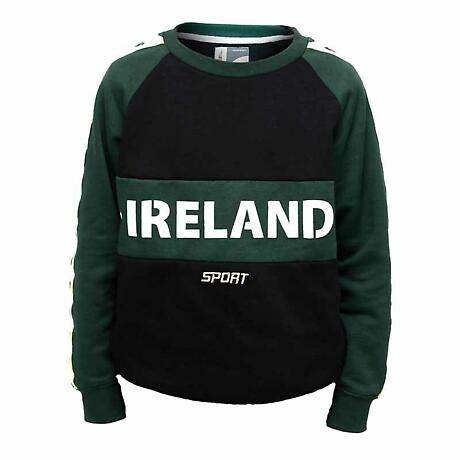 Product Image for Irish Sweatshirt | Green & Black Ireland Sport Crew Neck Kids Sweatshirt