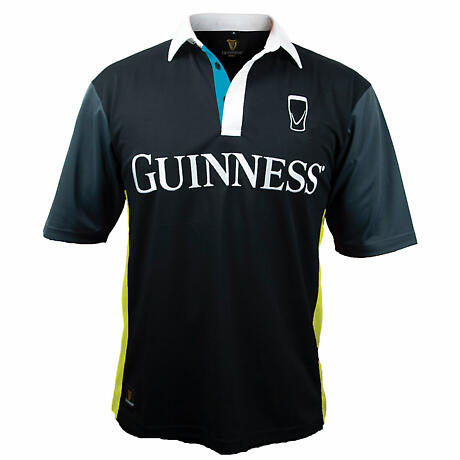 Product Image for Irish Shirt | Guinness Black & Yellow Stripe Rugby Jersey