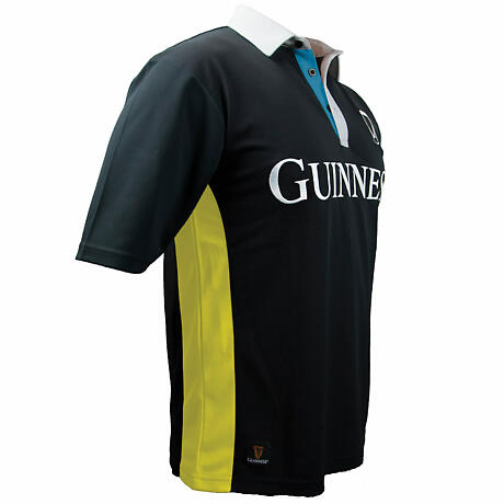 Alternate Image 1 for Irish Shirt | Guinness Black & Yellow Stripe Rugby Jersey