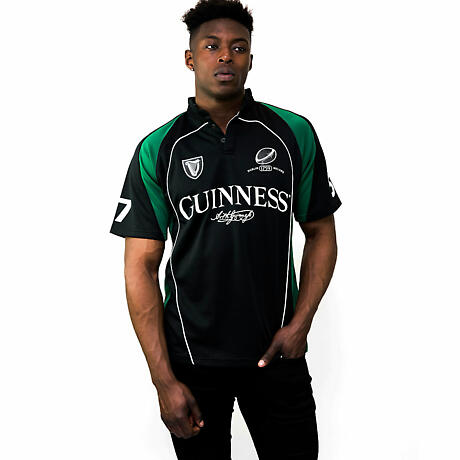 Alternate Image 1 for Irish Shirt | Guinness Black & Green Short Sleeve Rugby Jersey