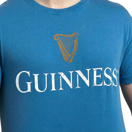 Alternate Image 3 for Irish T-Shirts | Guinness Trademark Label T-Shirt Sky Blue