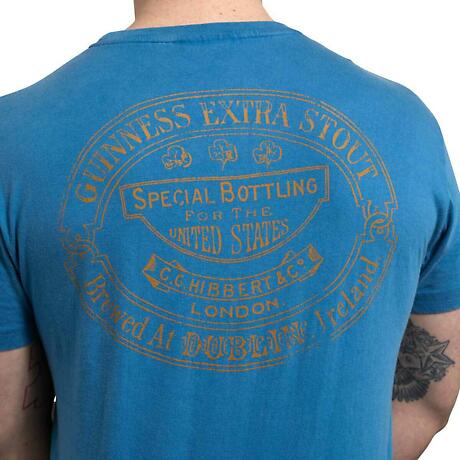 Alternate Image 4 for Irish T-Shirts | Guinness Trademark Label T-Shirt Sky Blue