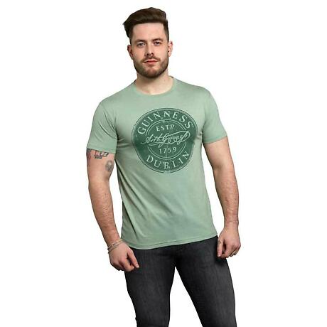 Alternate Image 2 for Irish T-shirts | Guinness Bottle Cap T-shirt Green