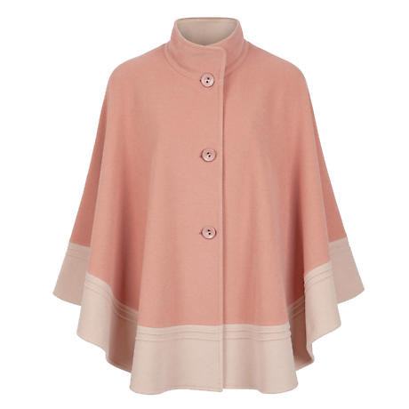 Irish Cape | Two Tone Peach Wool & Cashmere by Jimmy Hourihan