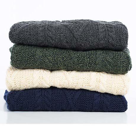 Alternate Image 4 for Irish Sweater | Merino Wool Aran Knit Shawl Collar Single Button Mens Sweater