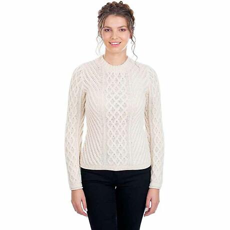 Product Image for Irish Sweater | Aran Knit Tunic Ladies Sweater