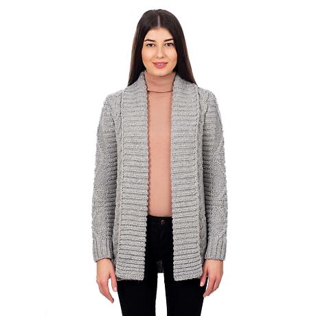 Alternate Image 1 for Irish Cardigan | Open Front Cable Knit Ladies Cardigan