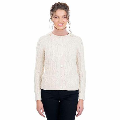 Product Image for Irish Cardigan | Cable Knit Button Ladies Cardigan
