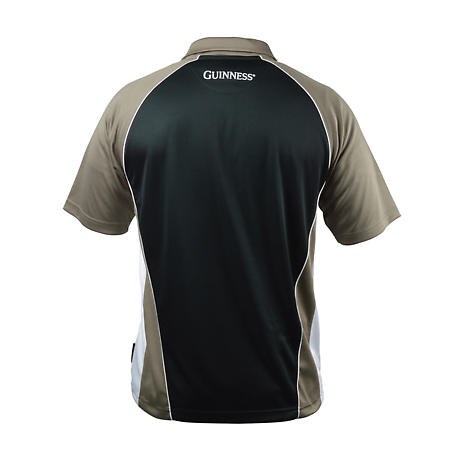 Alternate Image 1 for Irish Shirts | Guinness Brown Paneled Performance Golf Shirt