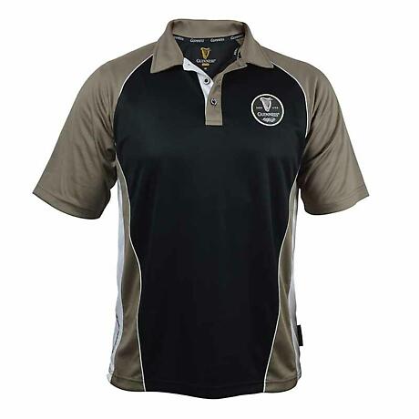 Irish Shirts | Guinness Brown Paneled Performance Golf Shirt