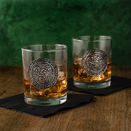 Product Image for Irish Pewter Celtic Whiskey Glasses - Set of 2