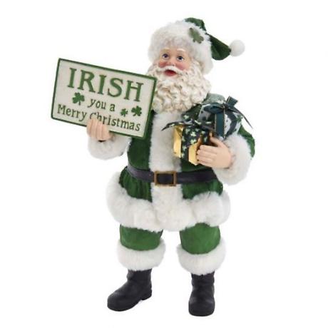 Irish Christmas | Musical Irish Merry Christmas Santa Figurine