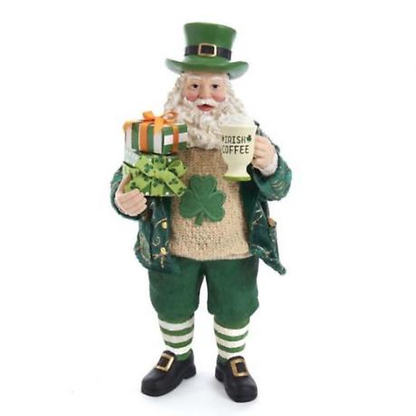 Irish Christmas | Musical Irish Coffee Santa Figurine