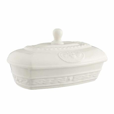 Product Image for Belleek Pottery | Classic Irish Claddagh Butter Dish