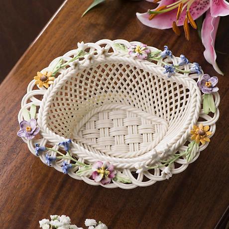 Alternate Image 1 for Belleek Pottery | Irish Living Spring Flowers Basket