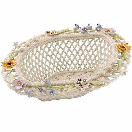 Belleek Pottery | Irish Living Spring Flowers Basket