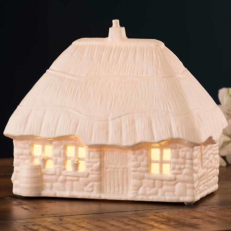 Alternate Image 2 for Belleek Pottery | Thatched Cottage Luminaire