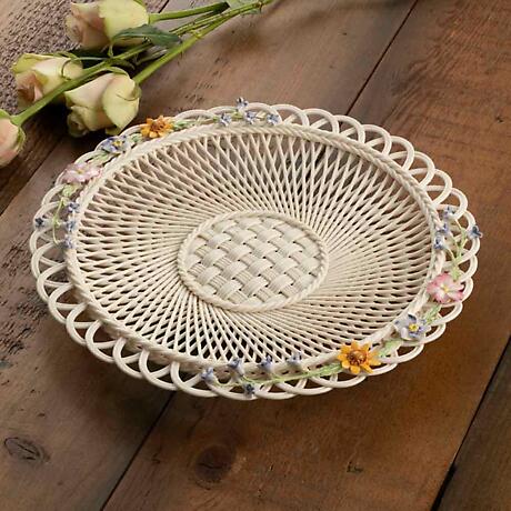 Alternate Image 1 for Belleek Pottery | Spring Basketweave Plate
