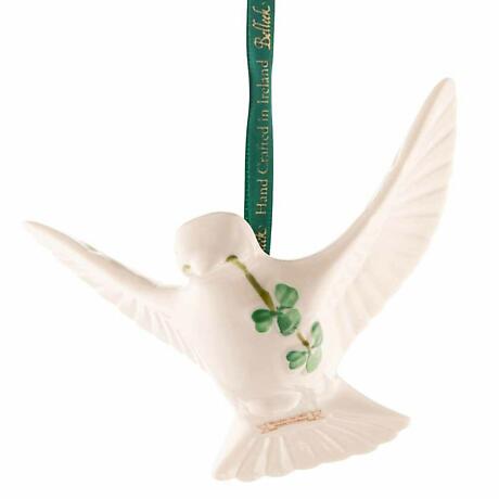 Irish Christmas | Belleek Dove Hanging Ornament