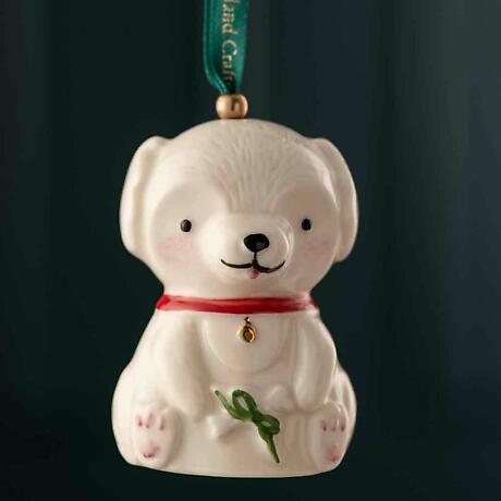 Alternate Image 1 for Irish Christmas | Belleek Doggy Hanging Ornament