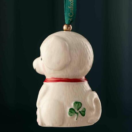 Alternate Image 2 for Irish Christmas | Belleek Doggy Hanging Ornament