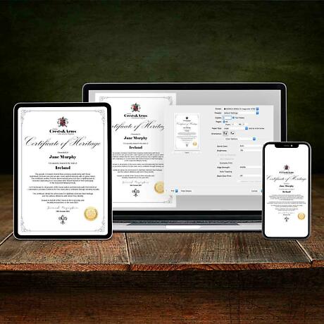 Irish Family Name | Ancestry Certificate of Heritage Digital