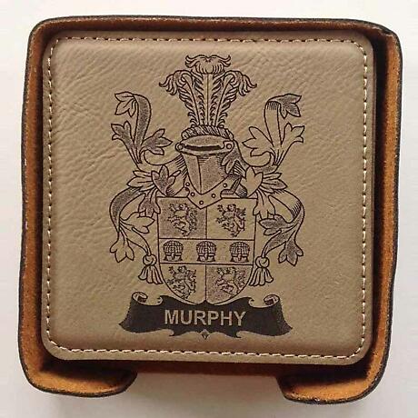 Product Image for Irish Coat of Arms Leatherette Family Crest Coasters | Set of 6