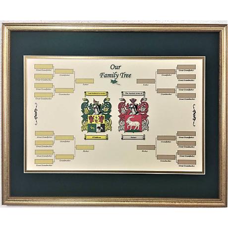 Alternate Image 1 for Irish Coat of Arms | Our Family Tree Framed Print