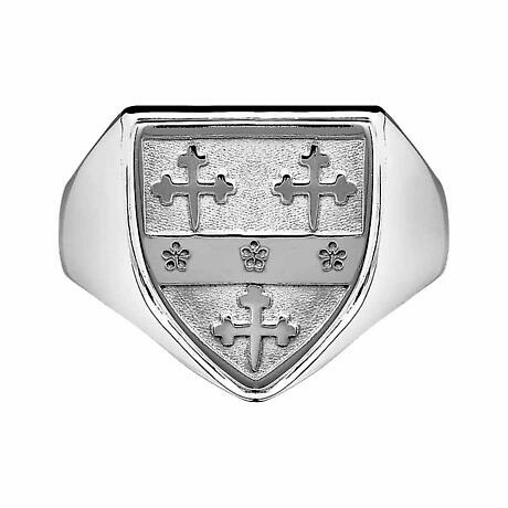 Alternate Image 1 for Irish Coat of Arms Jewelry | Mens Heavy Shield Ring
