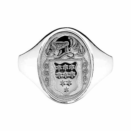 Alternate Image 1 for Irish Coat of Arms Jewelry | Ladies Oval Solid Heavy Ring