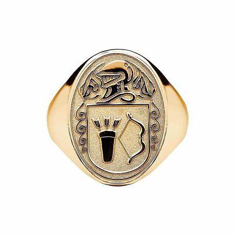 Product Image for Irish Coat of Arms Jewelry | Mens Oval Shield Solid Heavy Ring