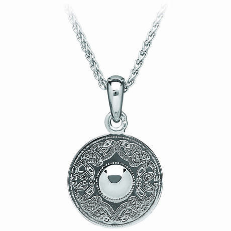 Irish Necklace | Celtic Warrior Sterling Silver Pendant Small