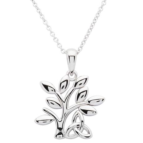 Product Image for Irish Necklace | Sterling Silver Celtic Tree of Life Trinity Knot Pendant