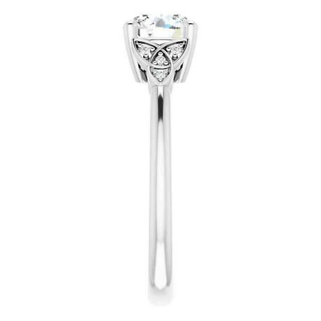 Alternate Image 2 for Irish Engagement Ring | Aislinn 14k White Gold 1ct Diamond Celtic Trinity Knot Ring
