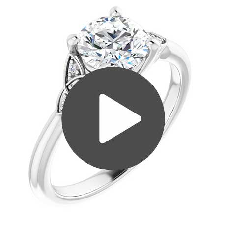 Product Video for Irish Engagement Ring | Aislinn 14k White Gold 1ct Diamond Celtic Trinity Knot Ring