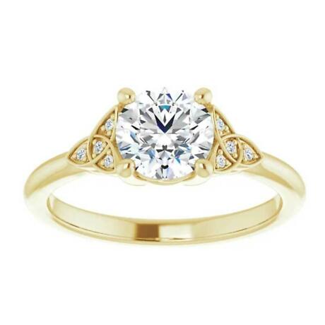 Alternate Image 1 for Irish Engagement Ring | Aoibhe 14k Yellow Gold 1ct Diamond Celtic Trinity Knot Ring