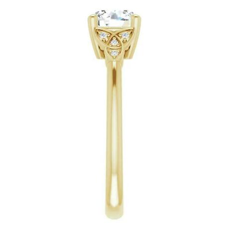 Alternate Image 2 for Irish Engagement Ring | Aoibhe 14k Yellow Gold 1ct Diamond Celtic Trinity Knot Ring