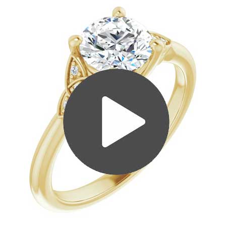 Product Video for Irish Engagement Ring | Aoibhe 14k Yellow Gold 1ct Diamond Celtic Trinity Knot Ring