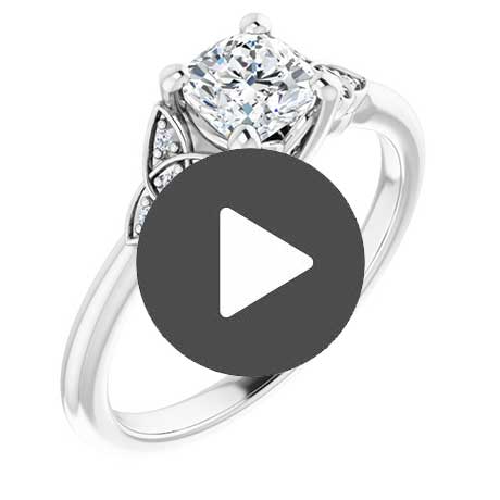 Product Video for Irish Engagement Ring | Bebhinn 14K White Gold  Diamond Celtic Trinity Knot Ring