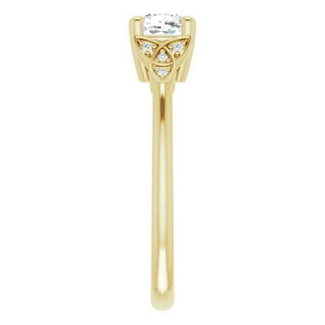 Alternate Image 2 for Irish Engagement Ring | Blathnaid 14K Yellow Gold  Diamond Celtic Trinity Knot Ring