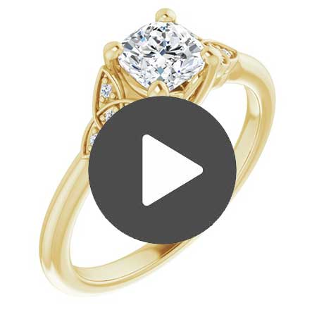 Product Video for Irish Engagement Ring | Blathnaid 14K Yellow Gold  Diamond Celtic Trinity Knot Ring