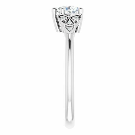 Alternate Image 2 for Irish Engagement Ring | Ciara 14K White  Diamond Heart Celtic Trinity Knot Ring