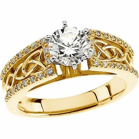 Product Image for Irish Engagement Ring | Dianaimh 14K Yellow Gold 1ct Diamond Celtic Knot Ring