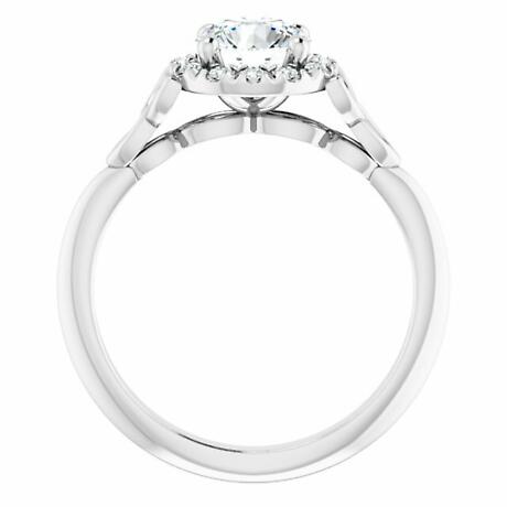 Alternate Image 2 for Irish Engagement Ring | Easnadh 14K White Gold 1ct Diamond Celtic Trinity Knot Ring