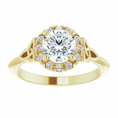 Alternate Image 3 for Irish Engagement Ring | Eimhear 14K Yellow Gold 1ct Diamond Celtic Trinity Knot Ring