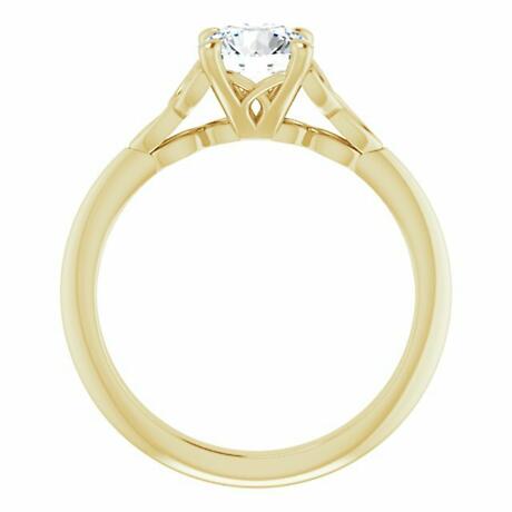 Alternate Image 2 for Irish Engagement Ring | Flannait 14k Yellow Gold 1ct Diamond Solitaire Celtic Trinity Knot Ring 